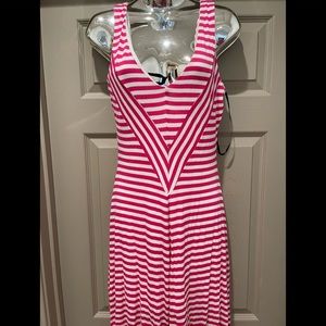 Bebe striped Pink and white dress size Medium
